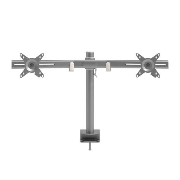 Monitor-Doppelarm silber
