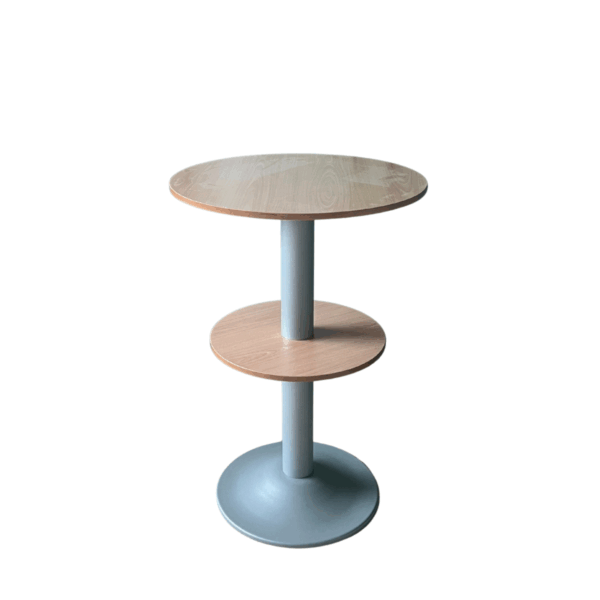 Stehtisch Buche/silber rund