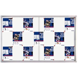 Schaukasten Indoor Silber für 21x DIN A4